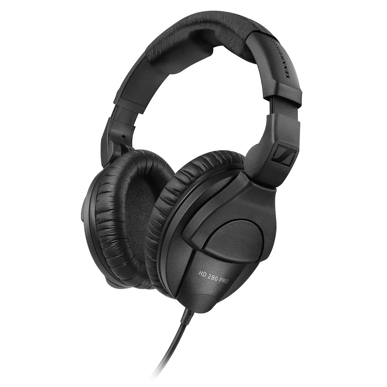 Sennheiser HD-280 PRO Black Closed Monitoring Headphones - Professional Quality, Collapsible Design