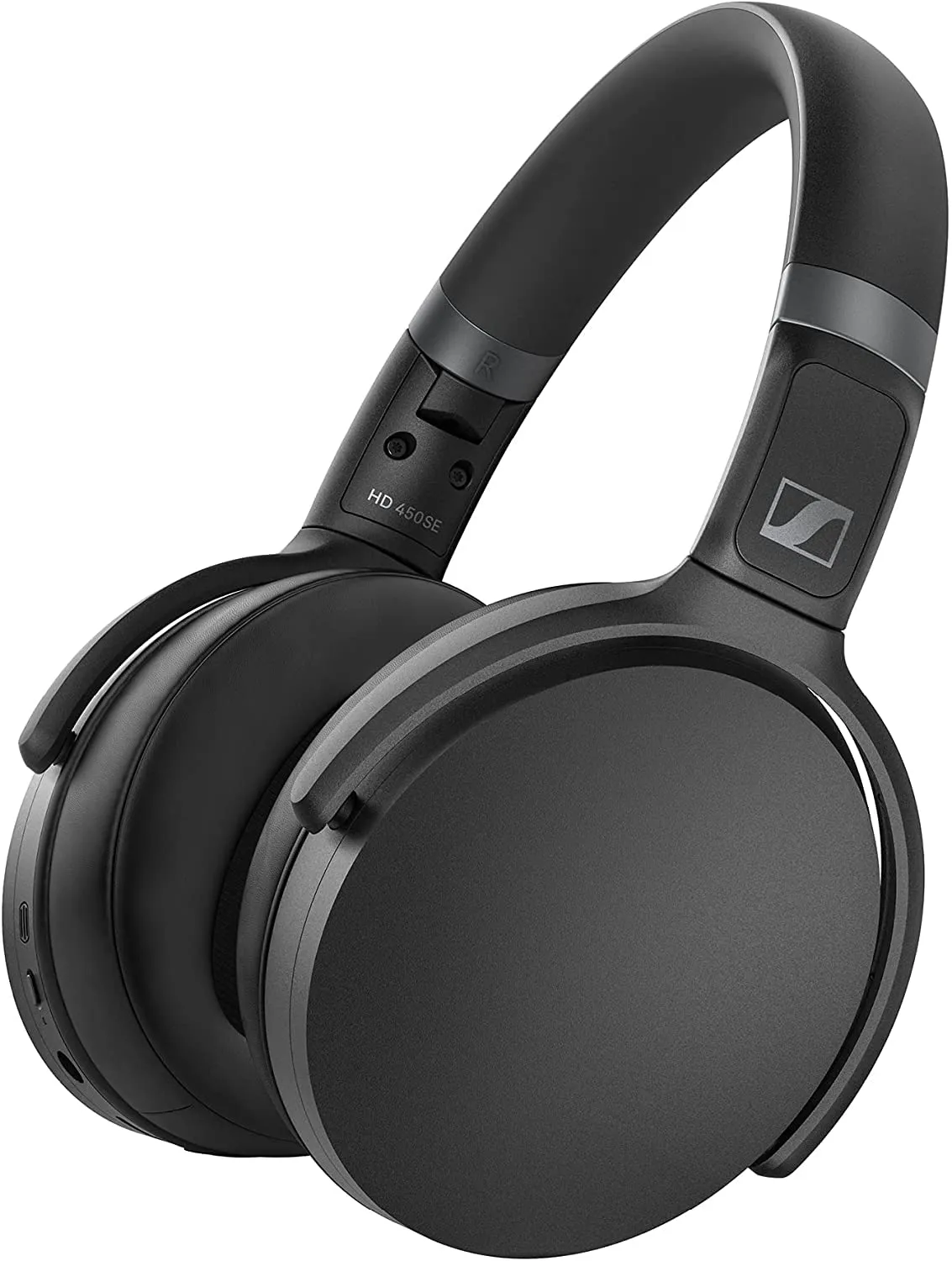 Sennheiser HD 450SE Black Bluetooth Headphones with Alexa, 30-Hour Battery, Noise Cancellation