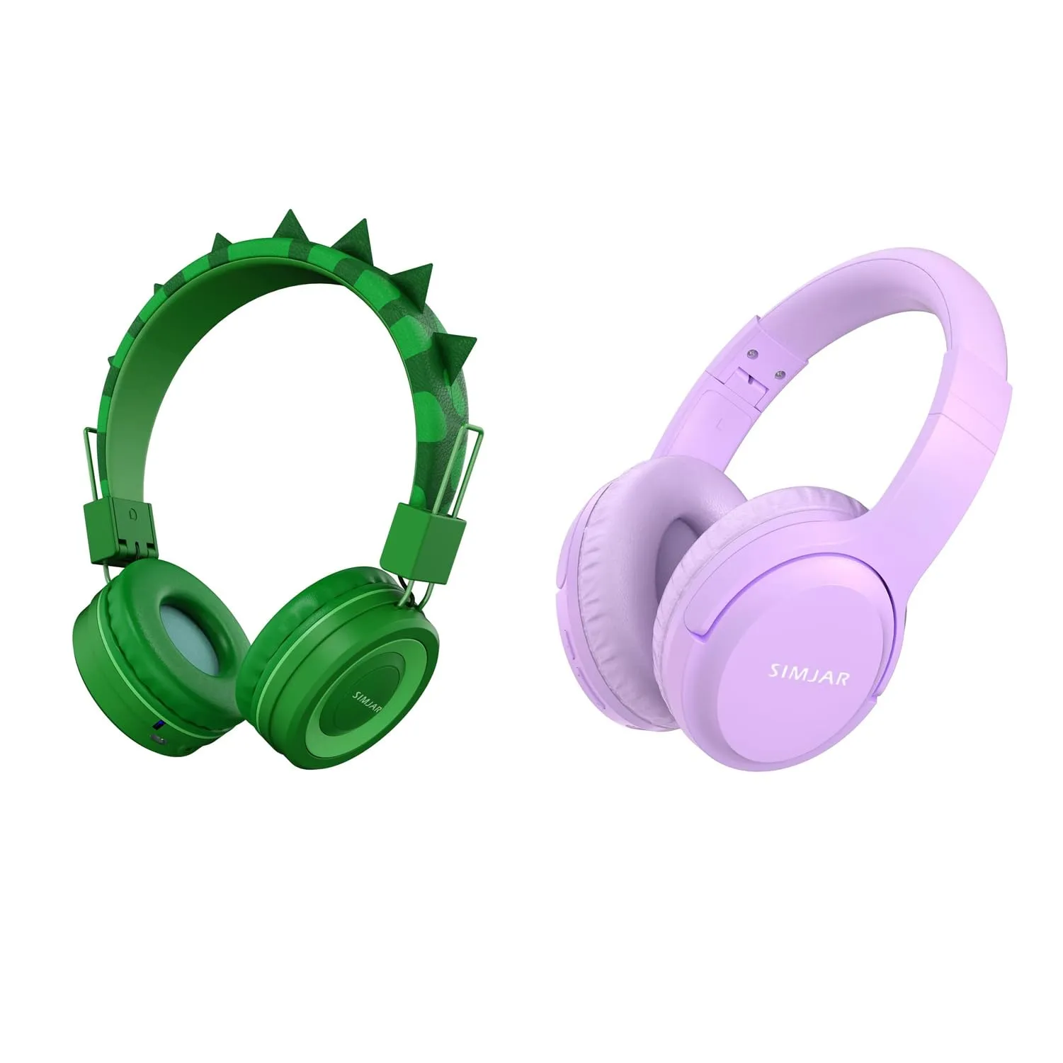 SIMJAR Kids Bluetooth Headphones, Dinosaur Design, Volume Limiter 94dB, Wireless & Wired Mode