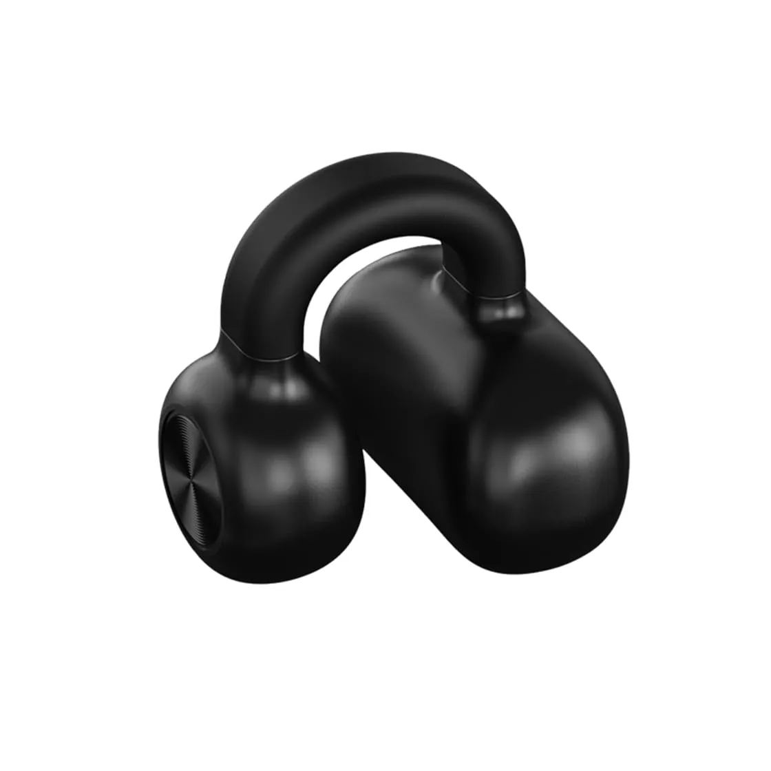 Single Non-in-Ear Wireless Headphones - Lightweight Earclip Bluetooth Headset (Black)