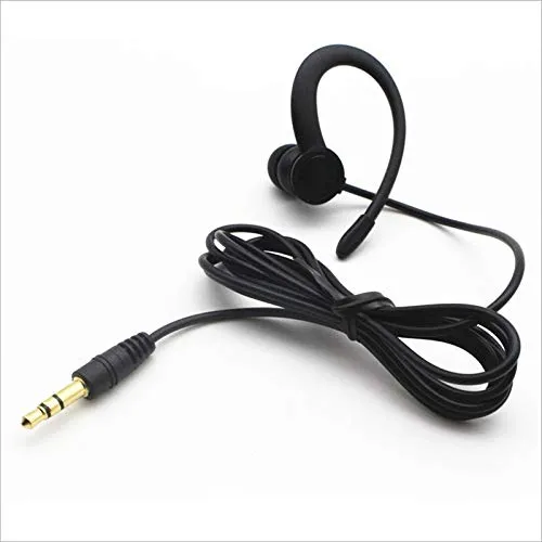 Single Side Earbud Headphones with Removable Hook for PC, Smartphones, MP3 Players