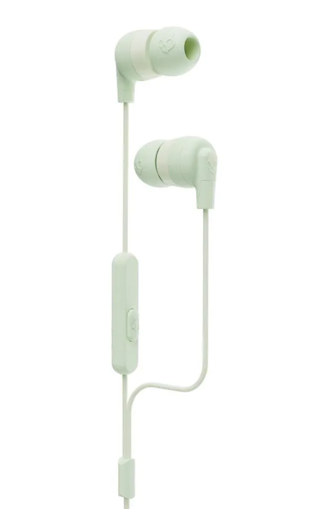 Skullcandy Ink'd+ In-Ear Earbuds - Mint with Microphone, Noise Isolation, Control & 2-Year Warranty