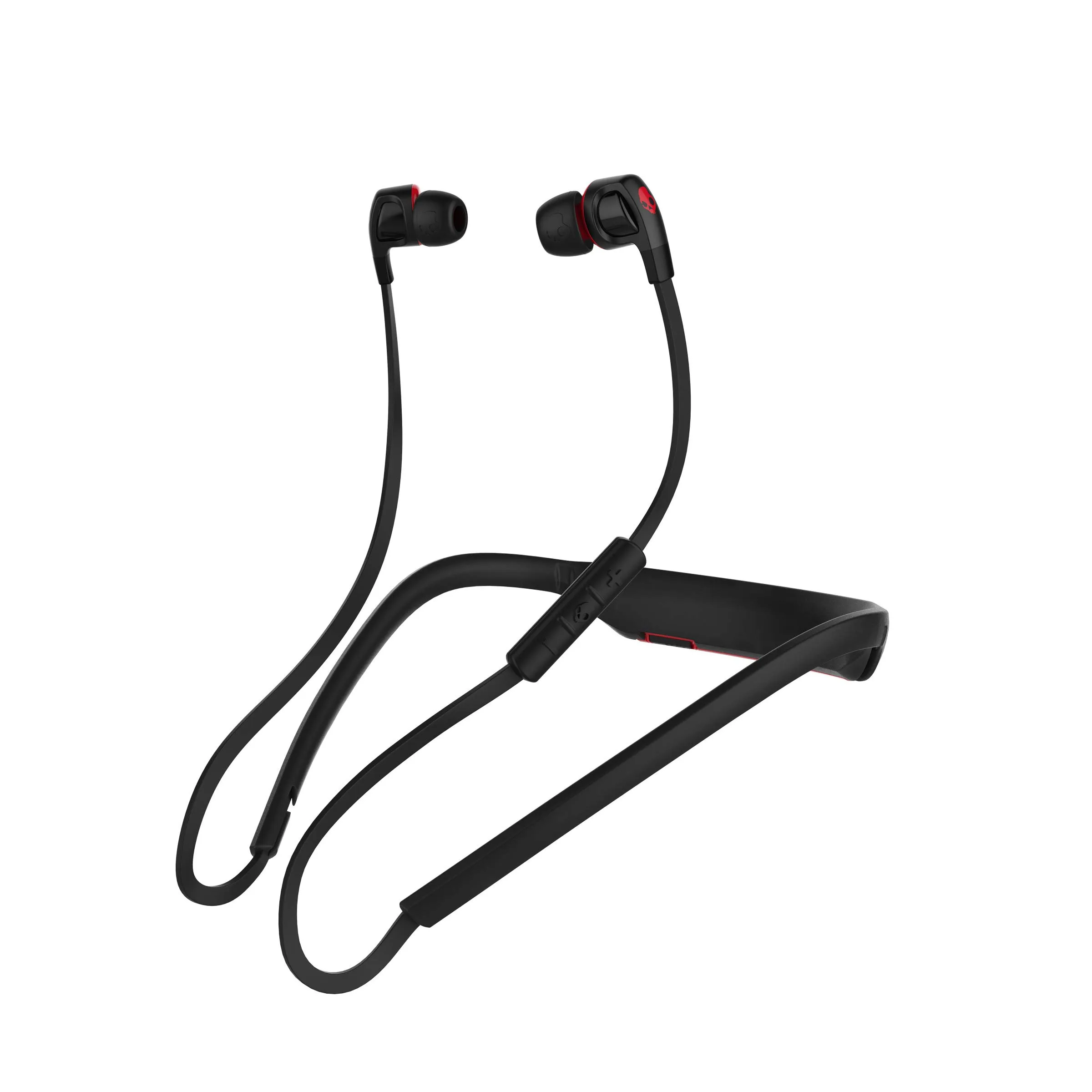 Skullcandy Smokin' Buds 2 Wireless Earbuds - Black/Red, Lightweight Design, Long Battery Life