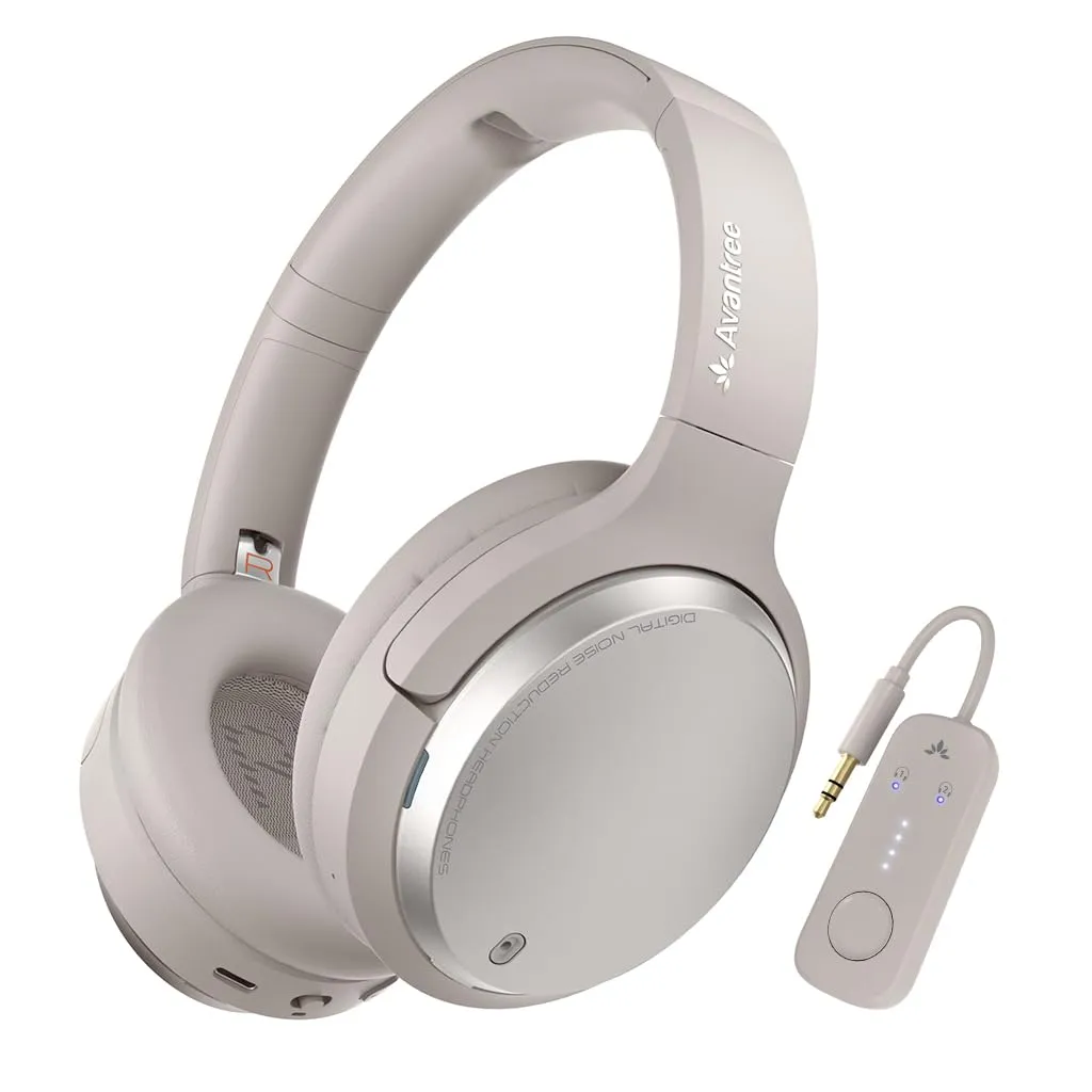 Sky Eon Bluetooth Active Noise-Canceling Headphones with 45hr Playtime, Wireless Adapter & ANC