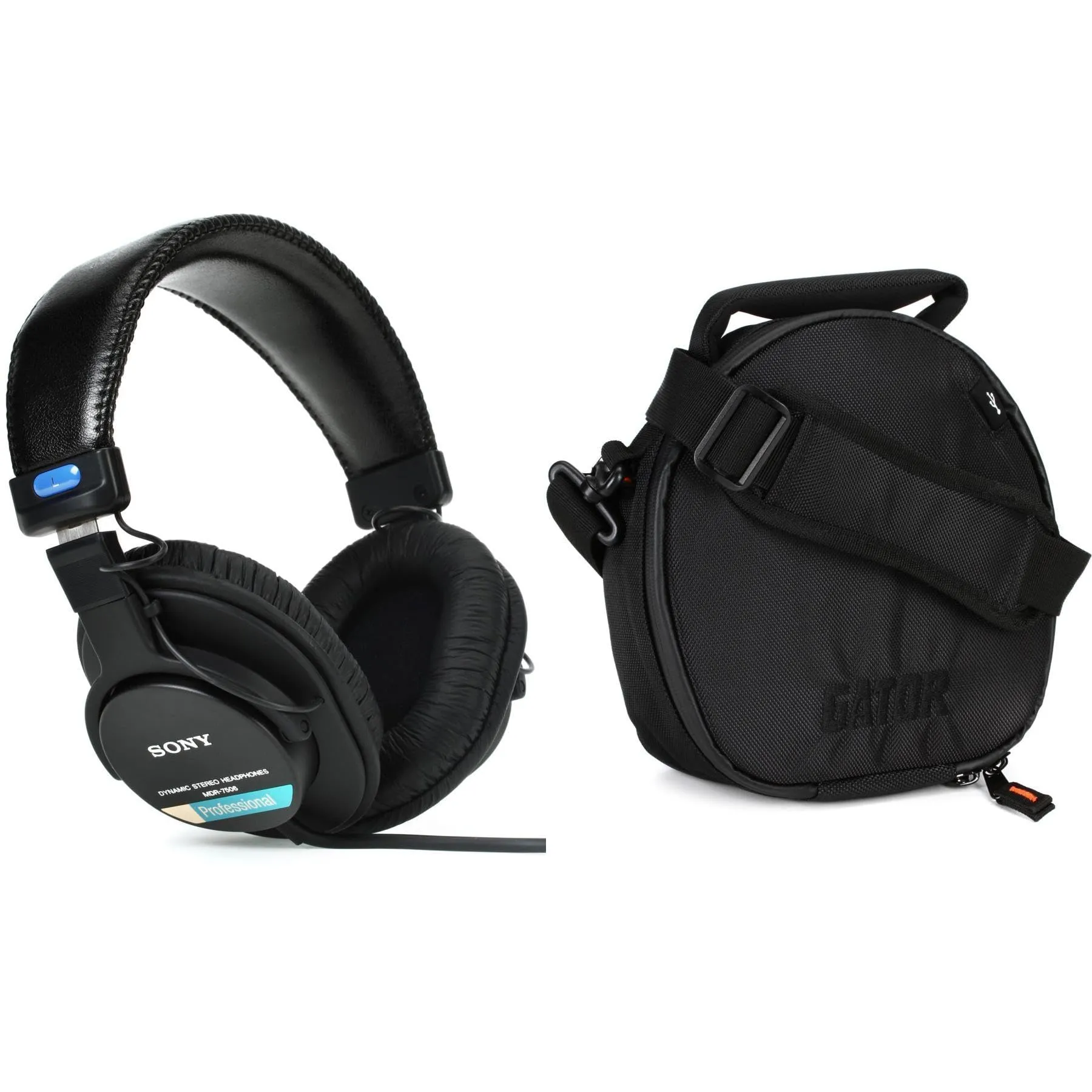 Sony MDR-7506 Closed-Back Professional Headphones with Carry Case for Studio-Quality Sound