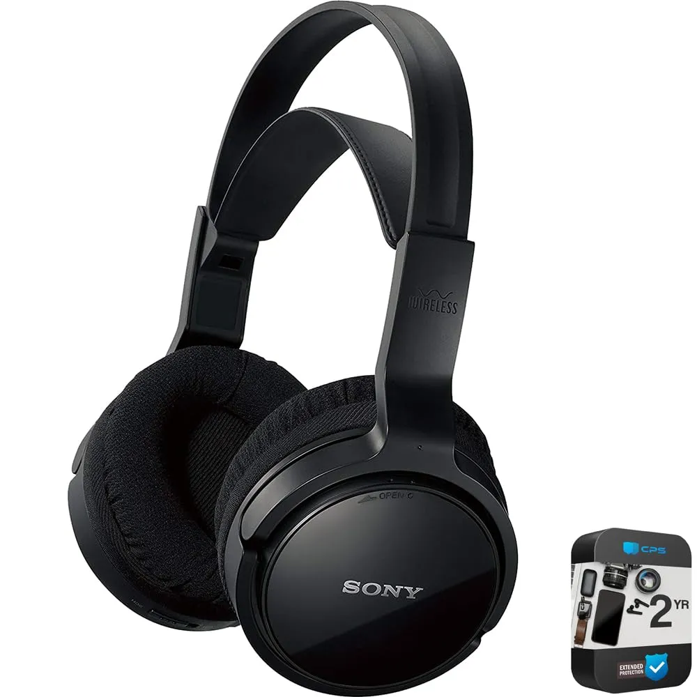 Sony MDRRF912RK Wireless Home Theater Headphones, Black - Noise Reduction, 13-Hour Battery Life