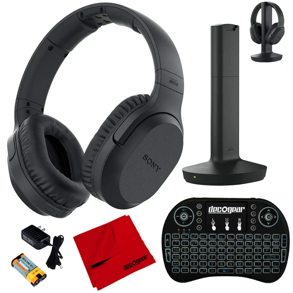 Sony RF400 Wireless Home Theater Headphones Bundle - 150-ft Range, Noise-Reducing, 20-Hour Playtime