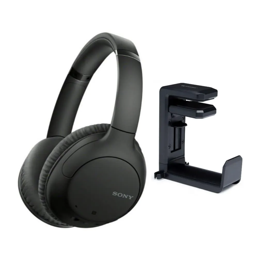 Sony WH-CH720N Wireless Bluetooth Noise Canceling Headphones (Black) with Hanger & Cable Organizer