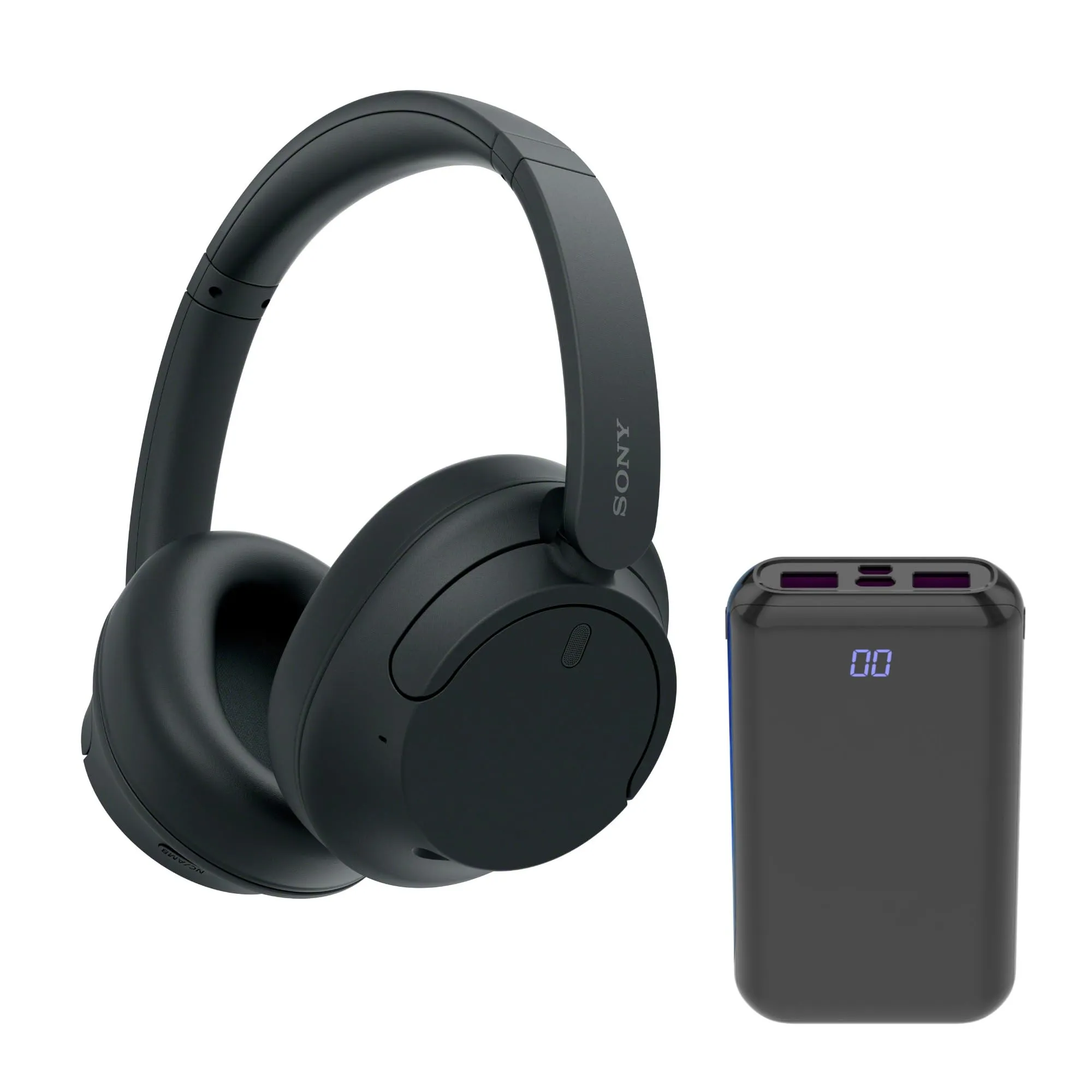 Sony WHCH720N Black Wireless Over Ear Noise Canceling Headphones with Accessory Bundle