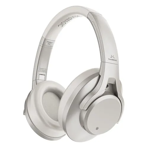 SoundMAGIC P58BT ANC Over-Ear Active Noise Cancelling Bluetooth Headphones - Silver