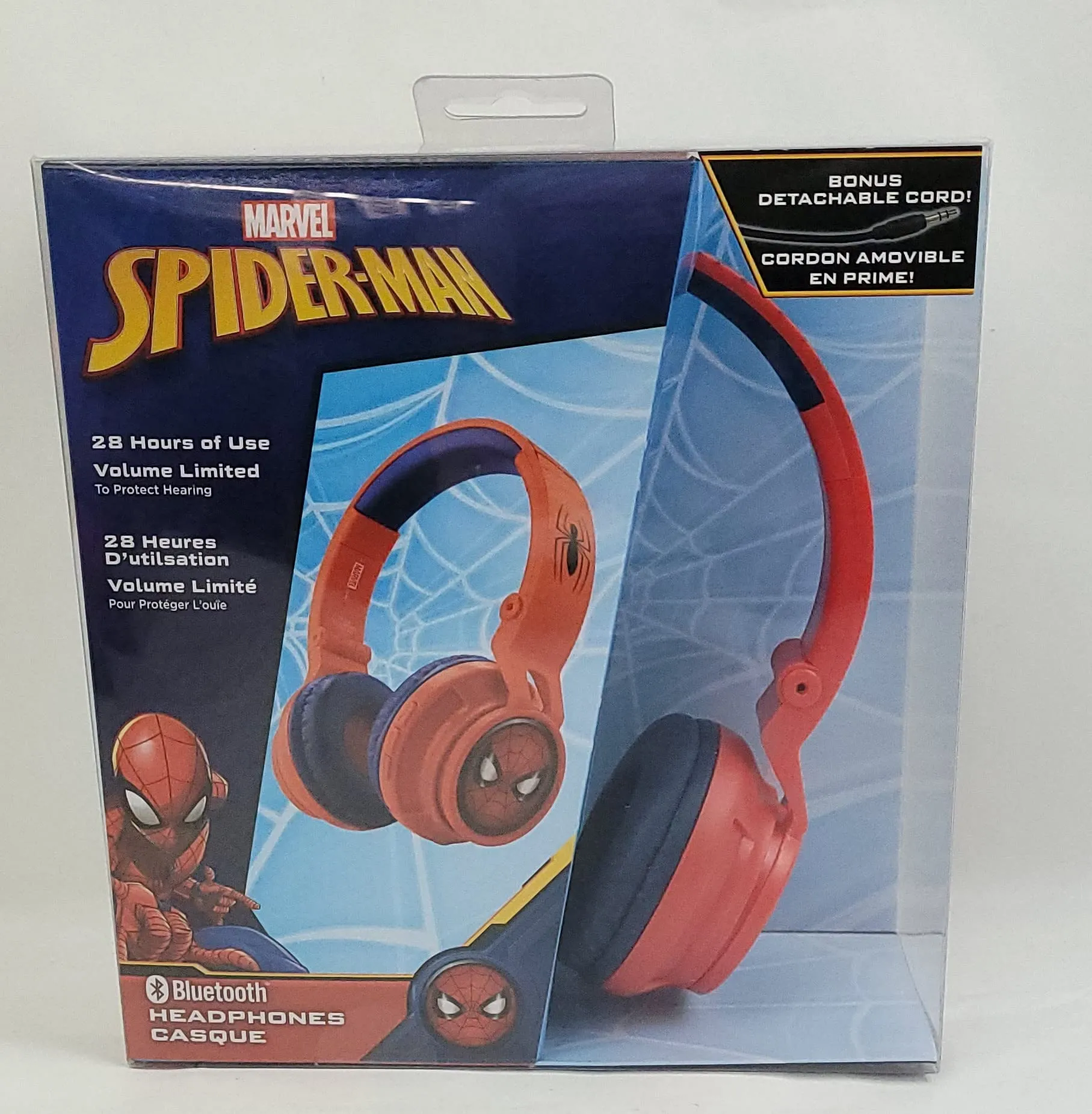 Spiderman Bluetooth Headphones for Kids - Wireless Rechargeable, Comfortable, Kid-Friendly Sound