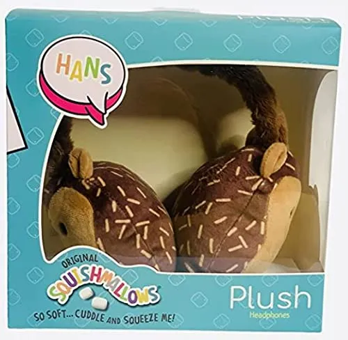 Squishmallows Plush Headphones - Hans The Hedgehog, Lightweight, Adjustable, Soft Cushion Comfort