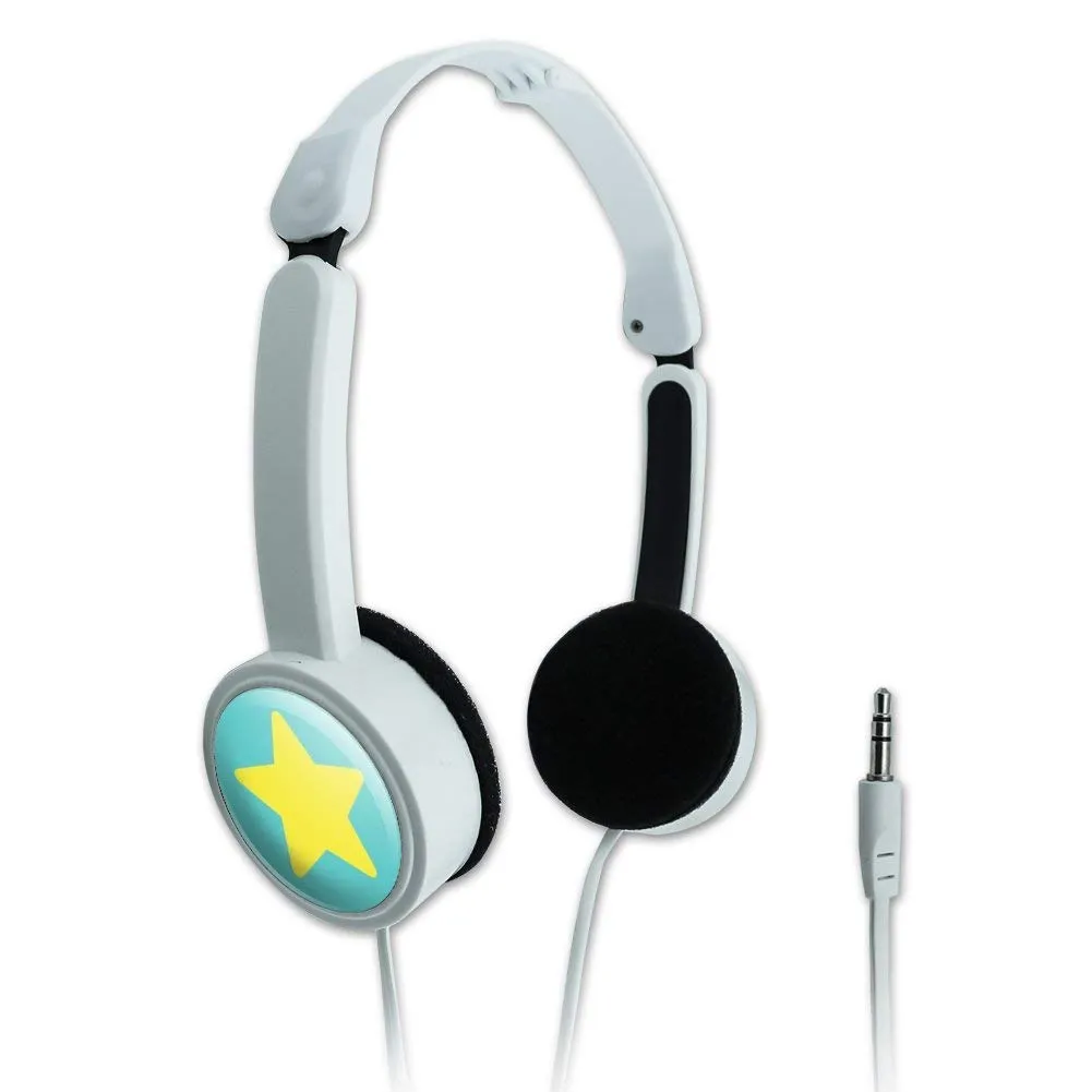 Steven Universe Pearl Star Foldable On-Ear Headphones – Lightweight, Comfortable, Adjustable, Officially Licensed