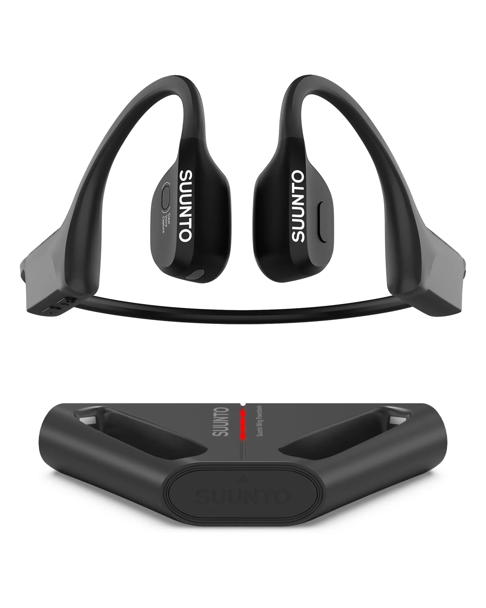 SUUNTO Wing Open-Ear Bone Conduction Headphones, Bluetooth 5.2, 30H Playtime, IP67 Sweatproof