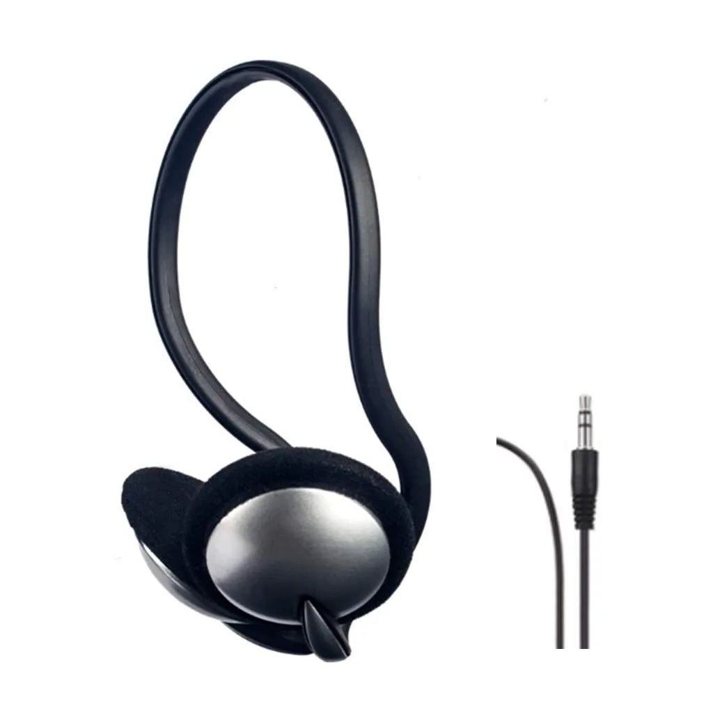 SY720 Multifunctional Sports Wired Headphone Neckband with 3.5MM/6.35MM Jack - Silver/Black