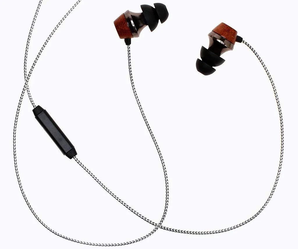 Noise-Isolating Earbuds with Mic (Silver)