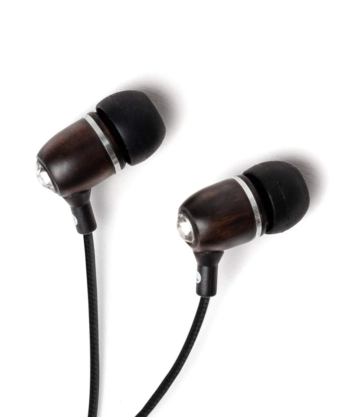 Symphonized Bling Premium Genuine Wood Noise-Isolating Headphones with Mic - Black, Tangle-Free