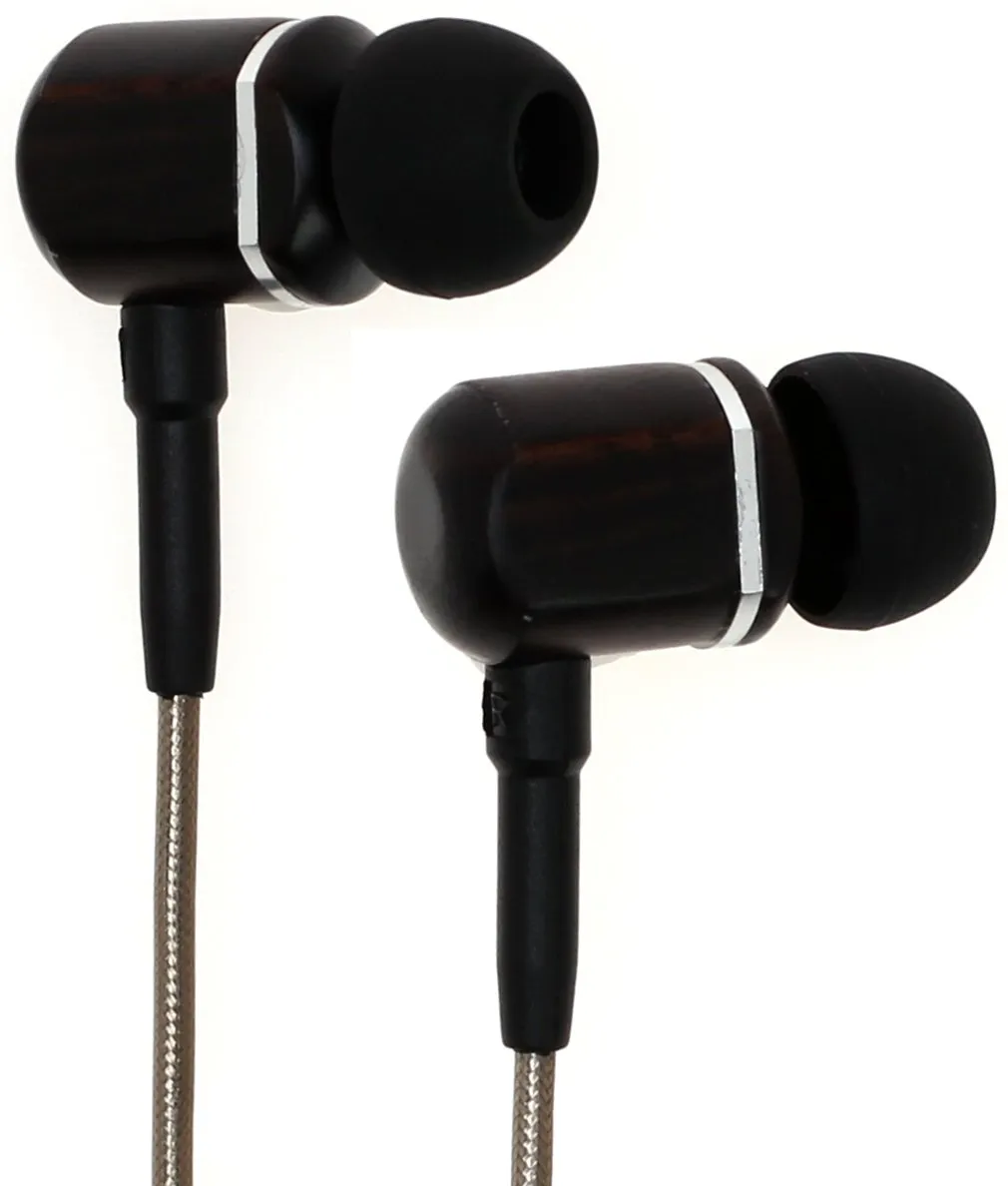 Symphonized MTRX 2.0 Wood Wired Earbuds - Noise-Isolating Headphones with Microphone & Volume Control