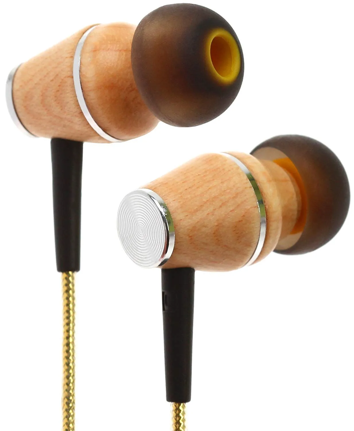 Symphonized XTC 2.0 Earbuds, Handcrafted Wood Earphones, Noise-Isolating with Tangle-Free Cable