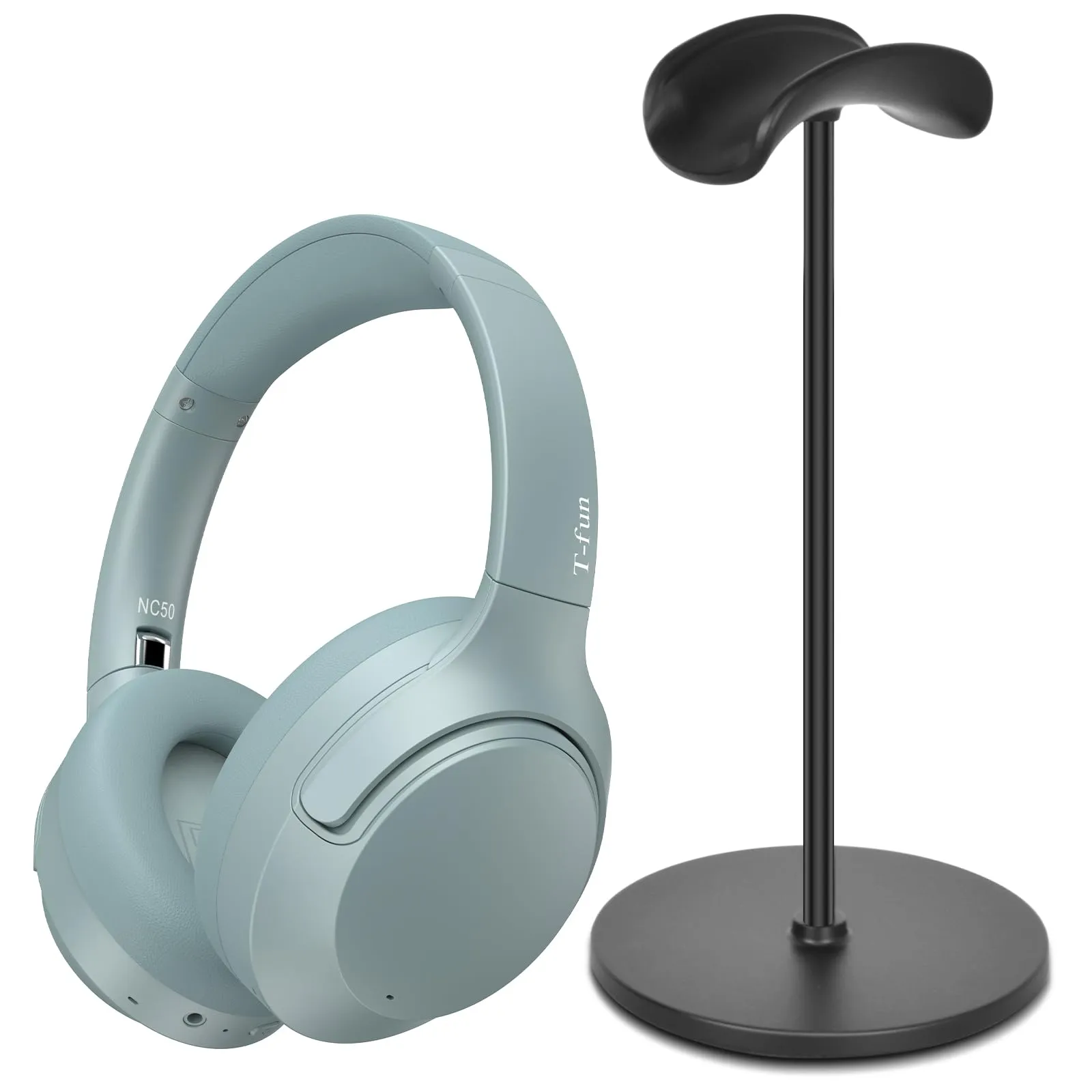 T-fun NC50 Wireless Bluetooth 5.3 Headphones with Active Noise Cancelling & 65H Playtime