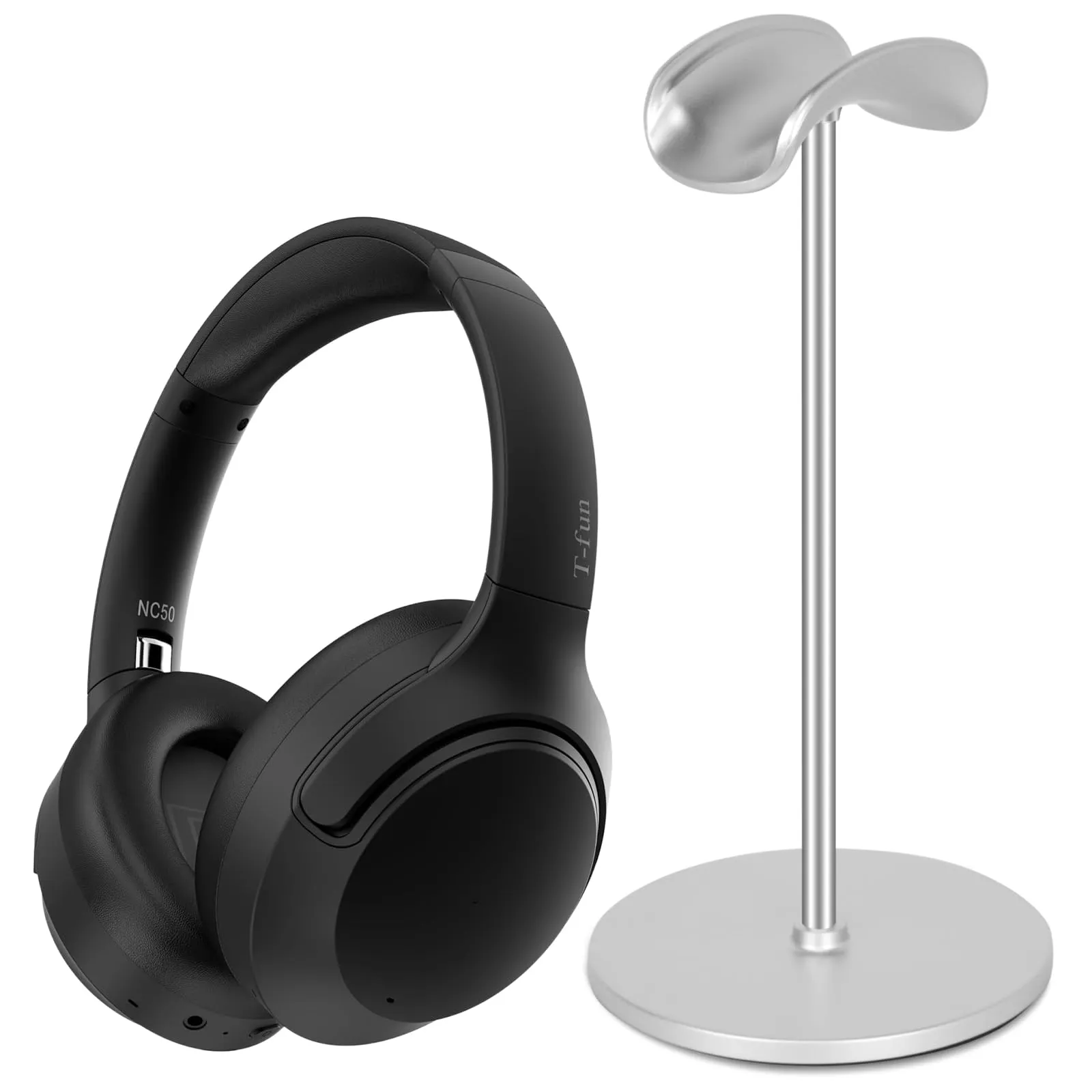 T-fun NC50 Wireless Bluetooth 5.3 Over-Ear Headphones with Noise Cancelling, 65H Playtime