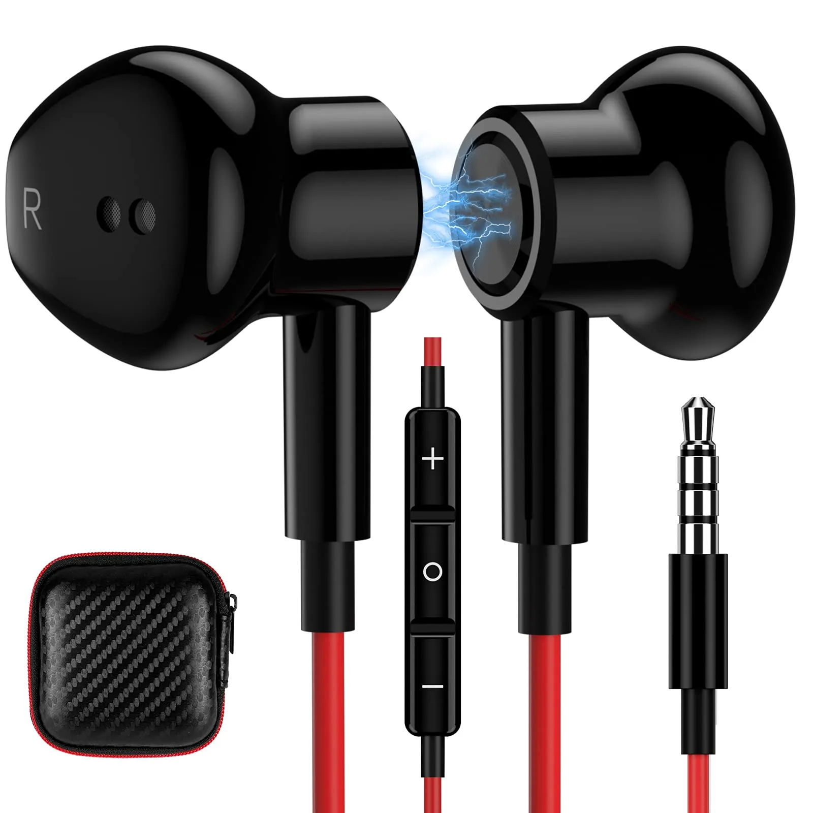 TITACUTE 3.5mm Noise Canceling Earbuds with Microphone for Chromebook, Samsung, Google Pixel