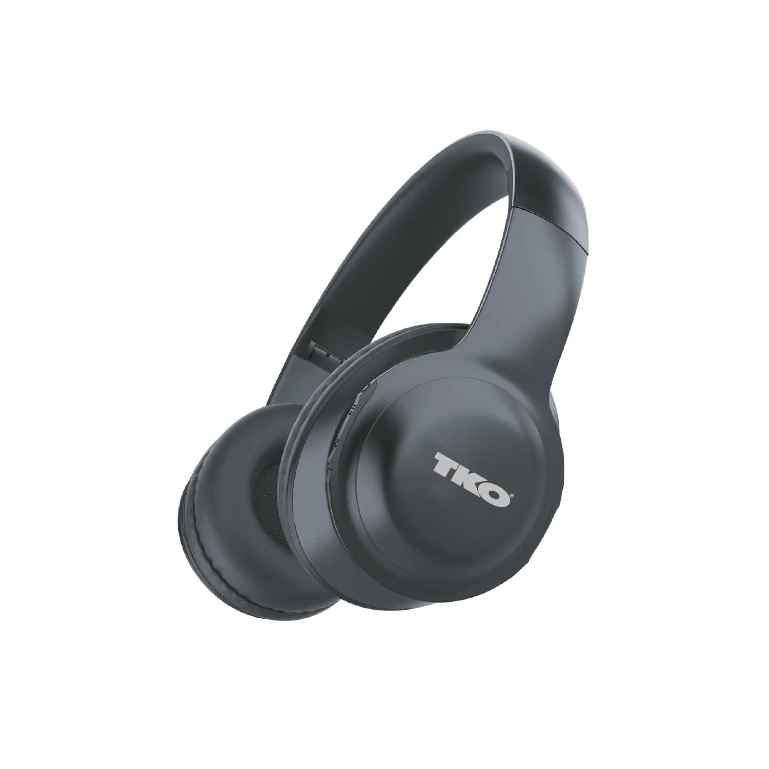 TKO Wireless Headphones - Over-Ear, Compact Folding Design, High Bass, Noise-Cancelling (Dark Gray)