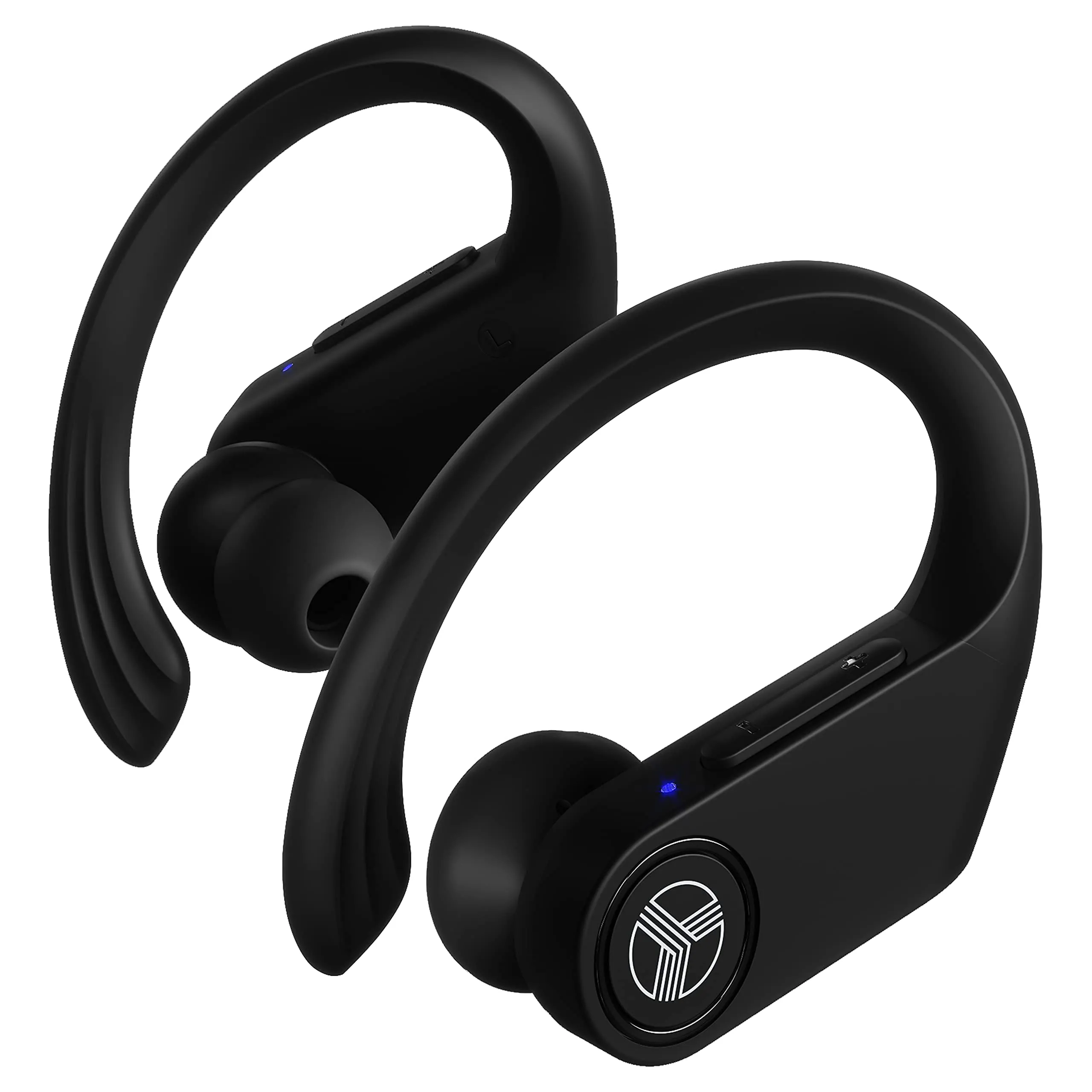 TREBLAB X3-Pro Wireless Earbuds with Earhooks, 45H Playtime, IPX7 Waterproof, Black (Renewed)