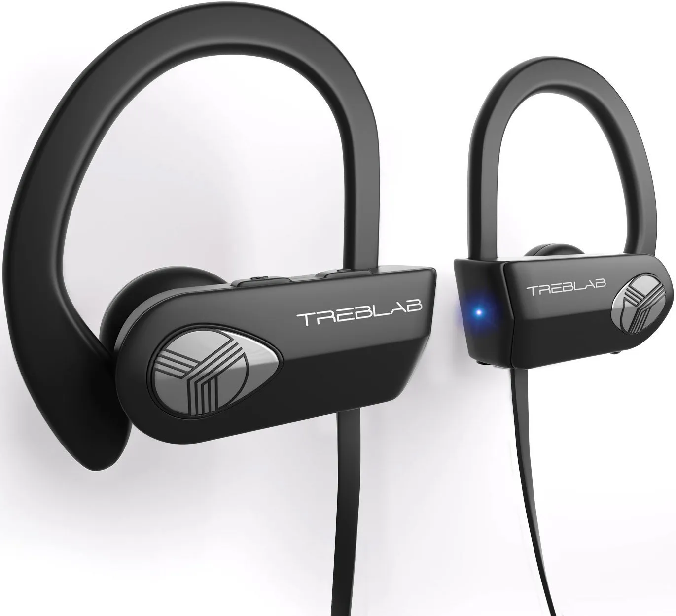 TREBLAB XR500 Bluetooth Running Headphones - IPX7 Waterproof, Noise Cancelling, Secure-Fit