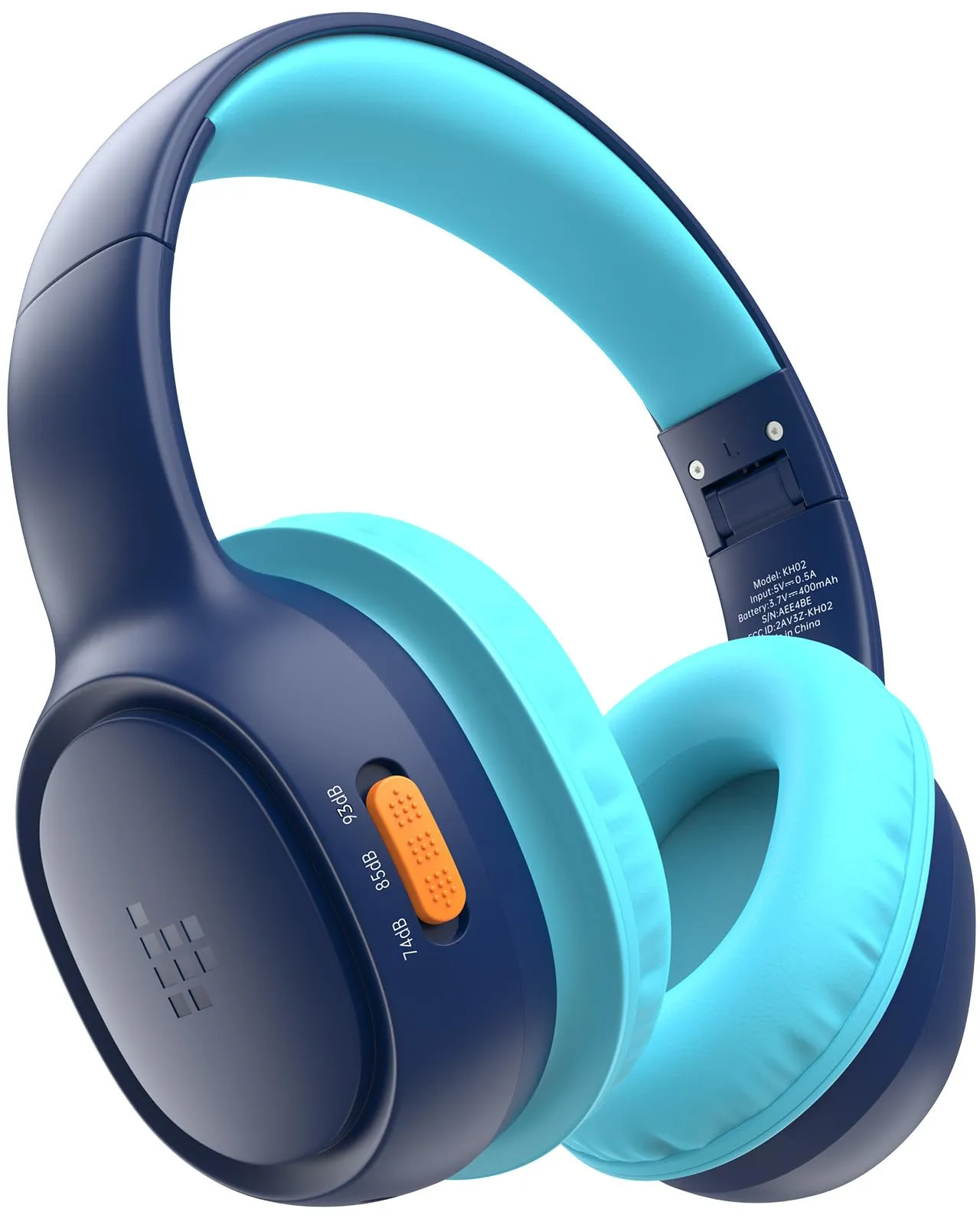 Tronsmart KH02 Kids Bluetooth Headphones - Volume Limit 74/85/93dB, 45H Playtime, Foldable Blue