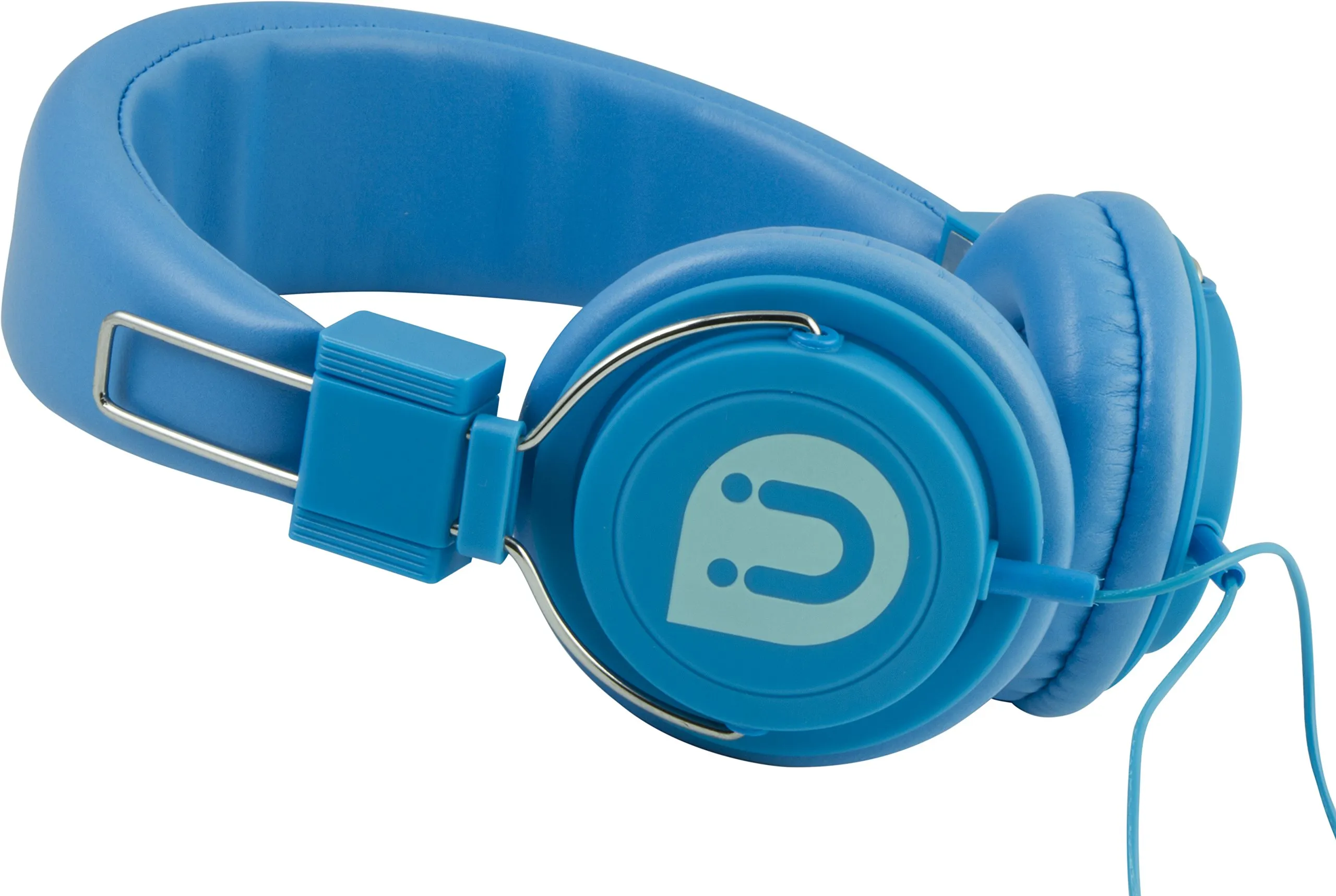 Uber 13130 On-Ear Blue Headphones with High-Performance Sound Quality and Adjustable Headband