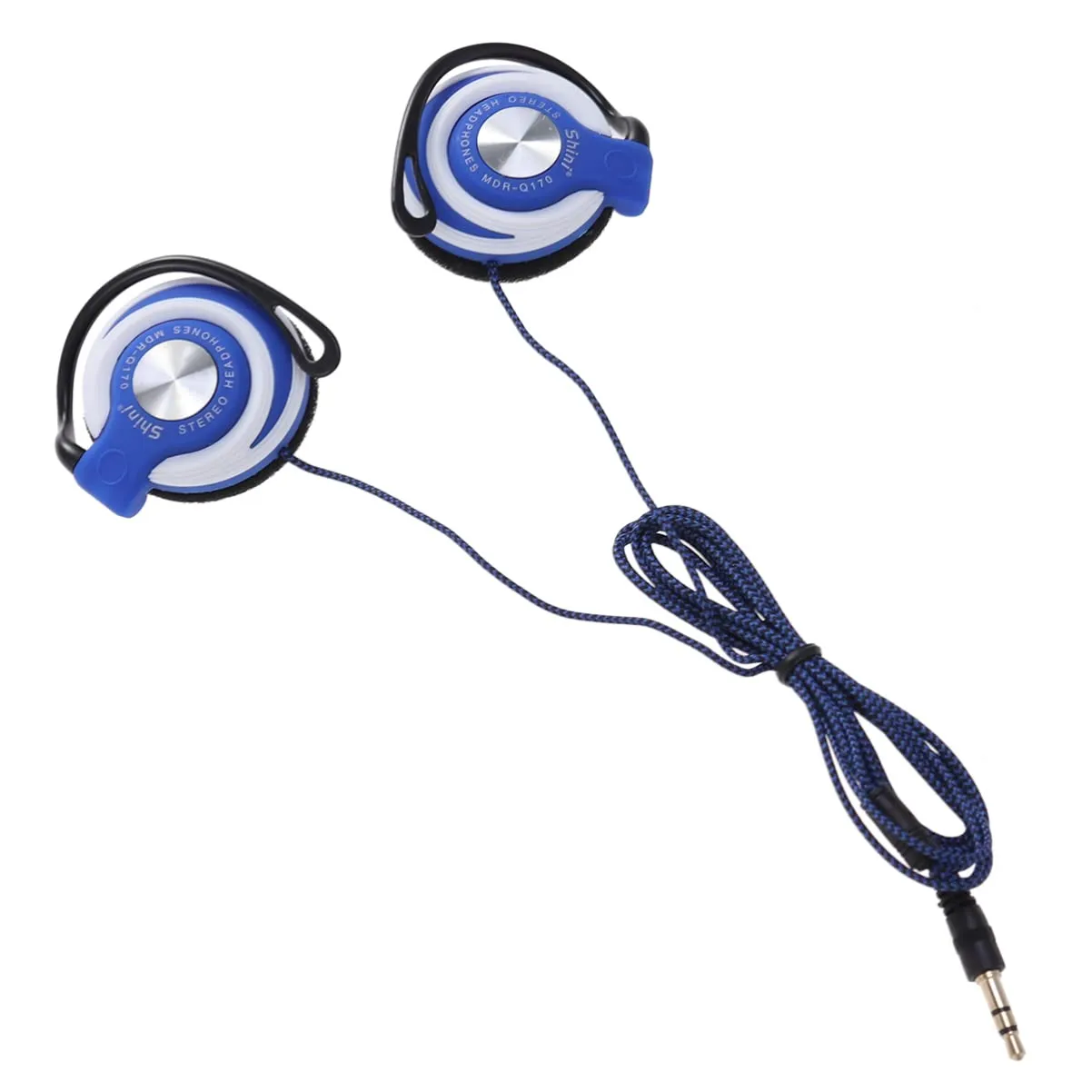 UKCOCO On Ear Earphones Wired Headphones with Ear Hook, Sweatproof & Noise Reduction, Blue