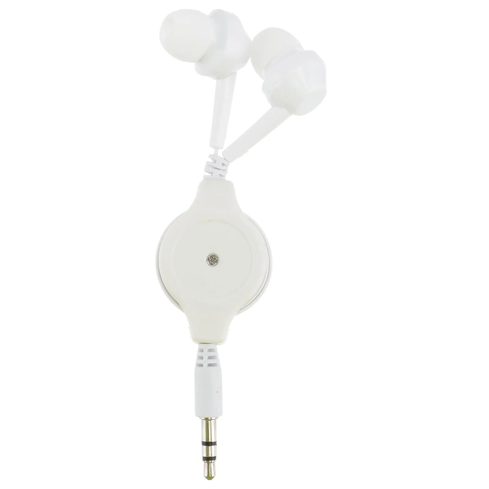 ULTECHNOVO Wired Earbuds, Retractable 3.5mm Earphones with Premium Sound Quality, White