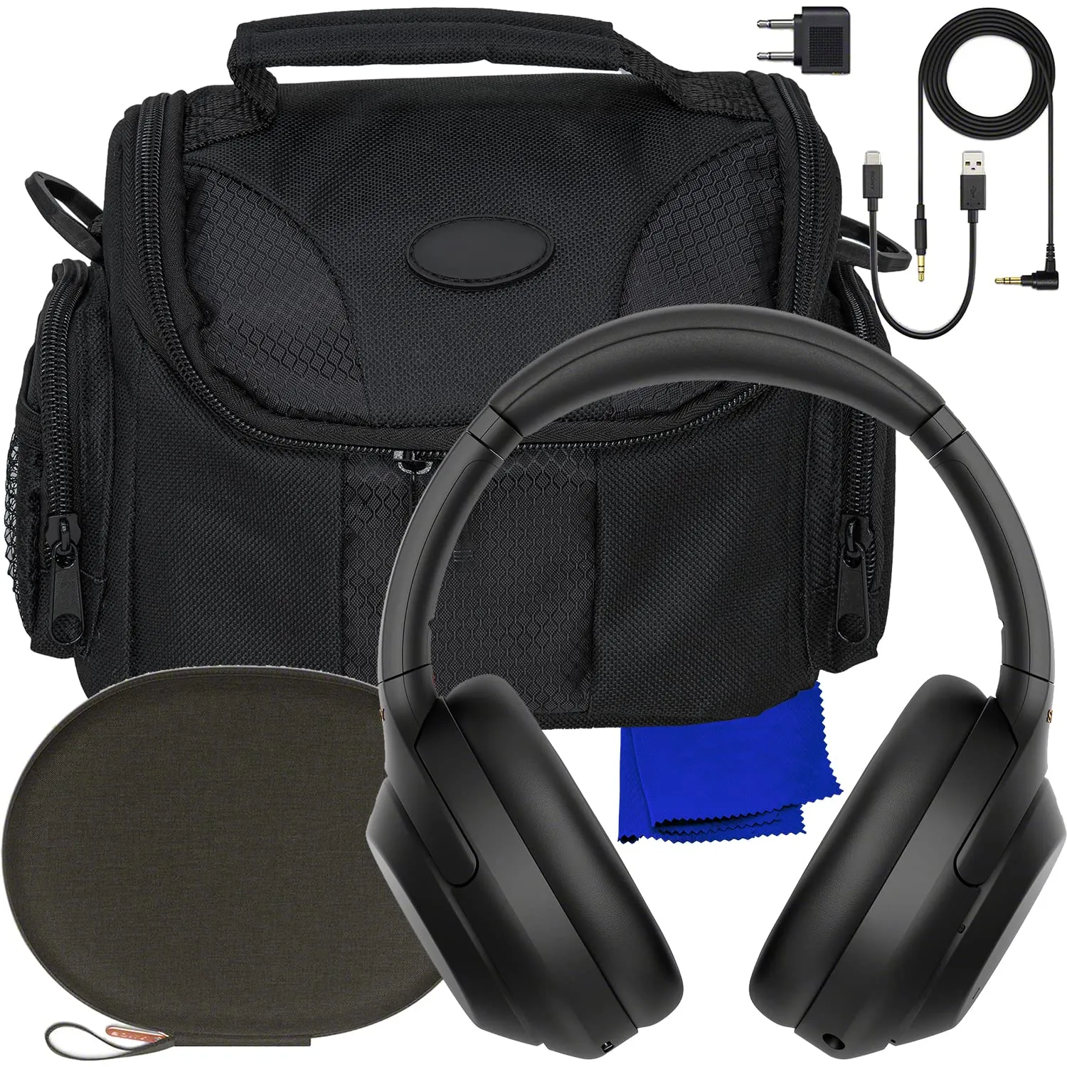 Ultimaxx Essential Bundle with Sony WH-1000XM4 Wireless Noise-Canceling Headphones (Black)