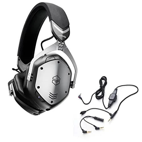 V-MODA Crossfade 3 Wireless Over-Ear Headphones Gunmetal Black Bundle with BoomPro Microphone