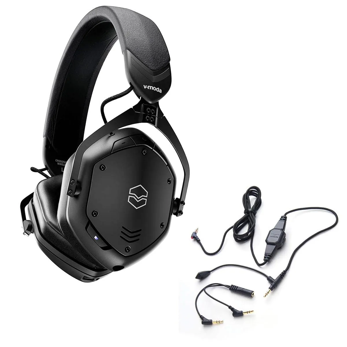 V-MODA Crossfade 3 Wireless Over-Ear Headphones Matte Black with BoomPro Microphone Bundle