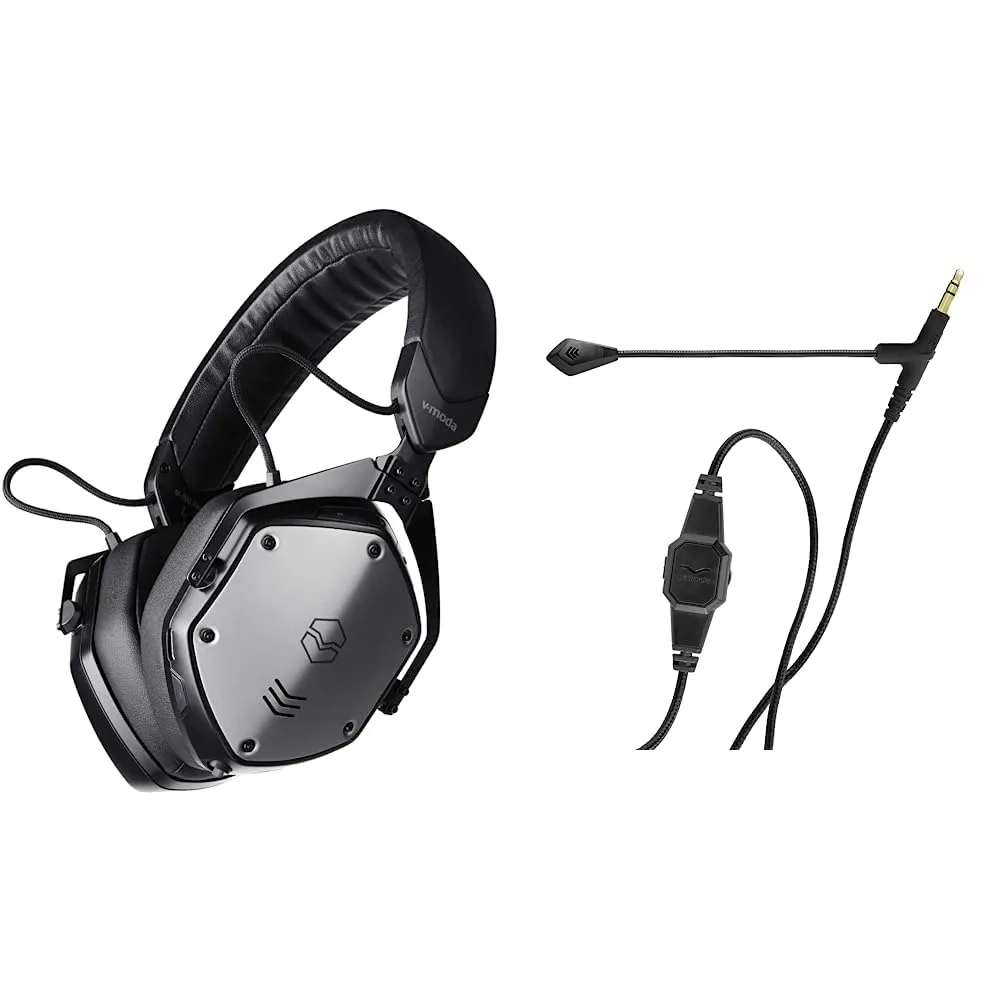 V-MODA M-200 ANC Wireless Bluetooth Over-Ear Headphones + BoomPro Microphone in Matte Black