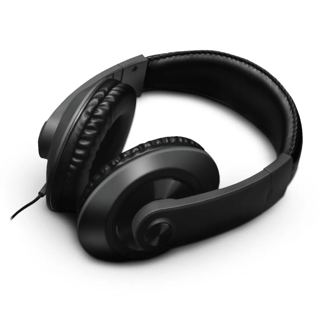 Walk Audio Black Over-Ear Cushioned Headphones with Bass Boost TruSound Technology