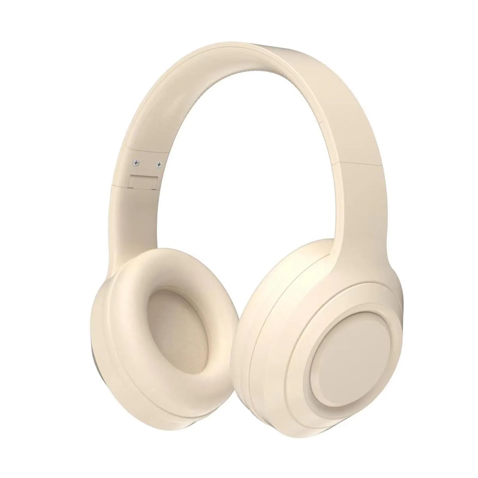 White Wireless Headphones - Bluetooth 5.3, Foldable Over-Ear Hi-Fi Stereo with Built-in Mic