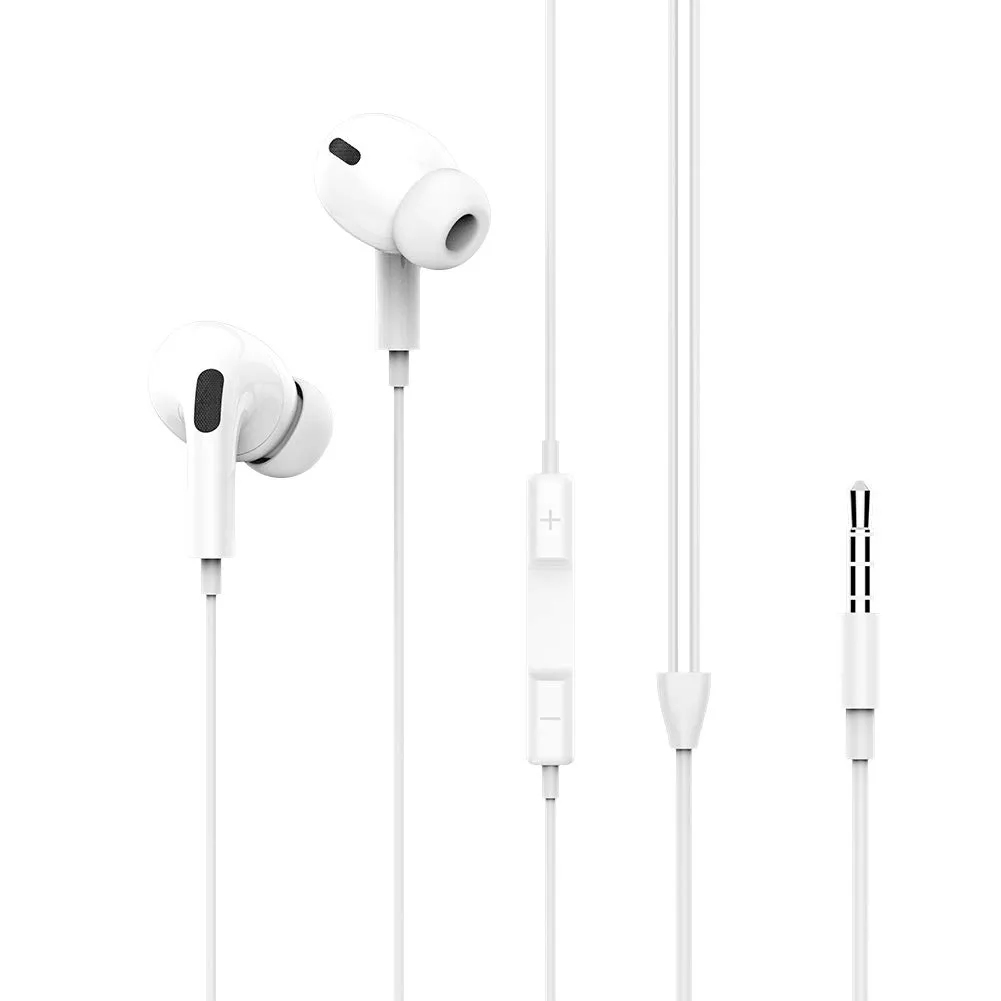 Wired Earbuds Headphones with Microphone, 3.5mm In-Ear Earphones for Smartphones, Laptops, iPod