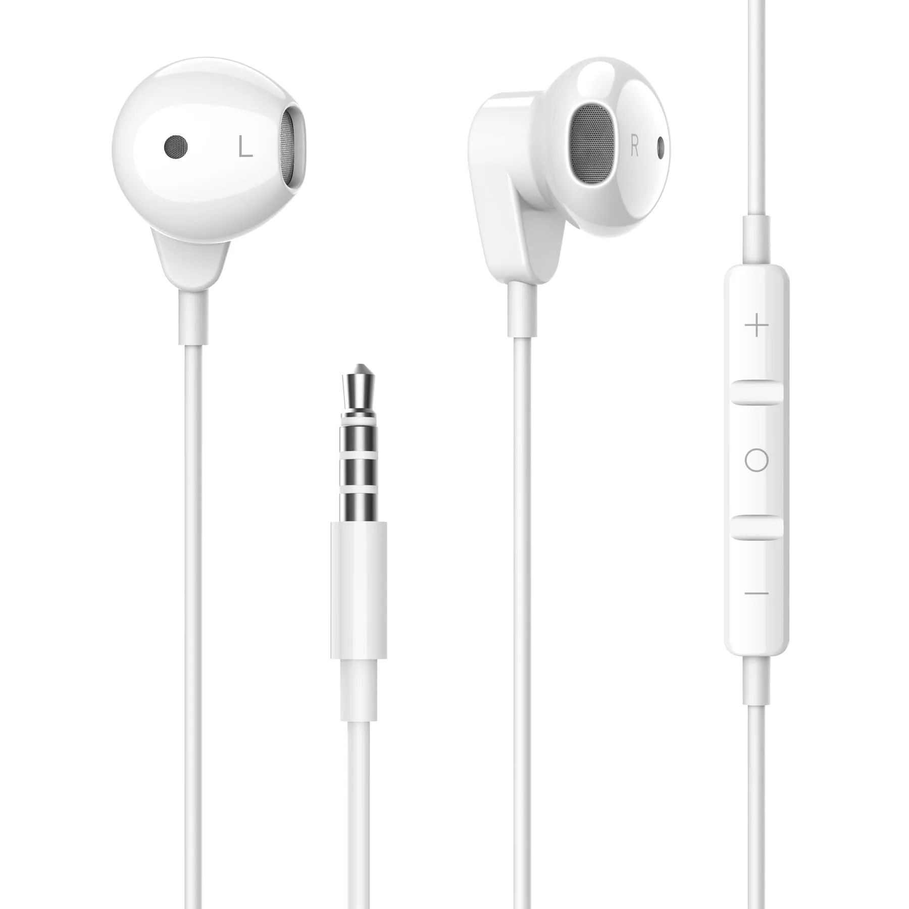 Wired Earbuds with Microphone, Lightweight In-Ear Headphones in Black - Perfect Sound Quality