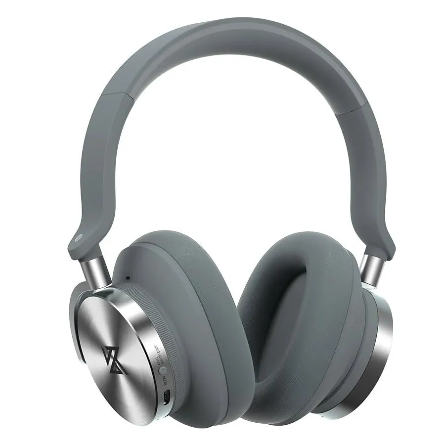 Wireless Bluetooth 5.0 Over-Ear Headphones with Hi-Res Sound, Active Noise Cancelling, Gray