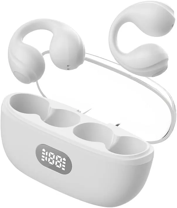 Wireless Bluetooth 5.3 Ear Clip Headphones, 30H Playtime, IPX7 Waterproof, Compatible with Android