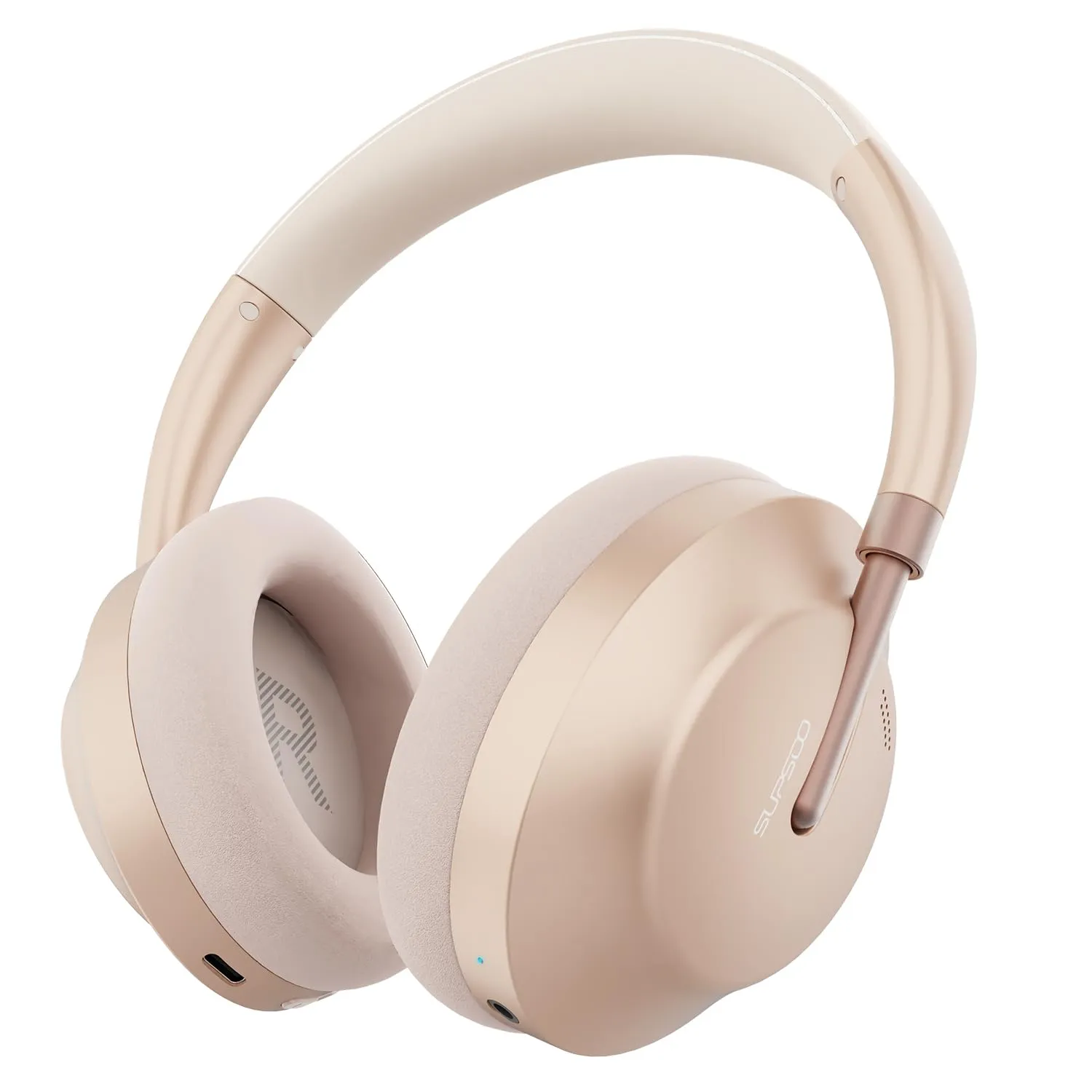 Wireless Bluetooth Over-Ear Headphones with Active Noise Cancelling, Hi-Res Audio, Rose Gold