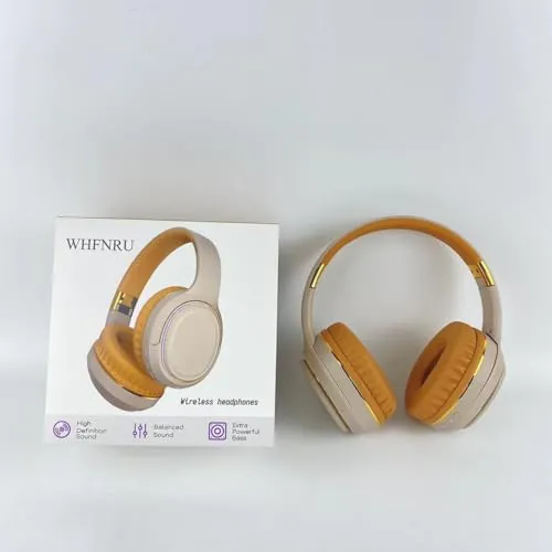 Wireless Bluetooth Over Ear Headphones with 90 Hours Playtime, Noise Isolating HiFi Stereo