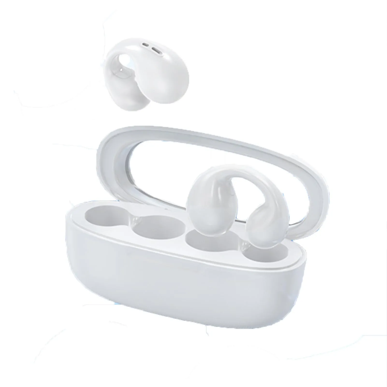 Wireless Ear Clip Bone Conduction Headphones Bluetooth, Waterproof, 36 Hours Playtime, Xmenha