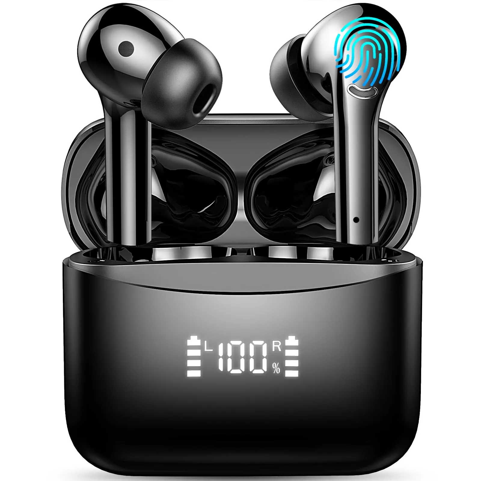 Wireless Earbuds Bluetooth 5.3 HiFi Stereo with ENC Mic, IPX7 Waterproof, 42H Playtime