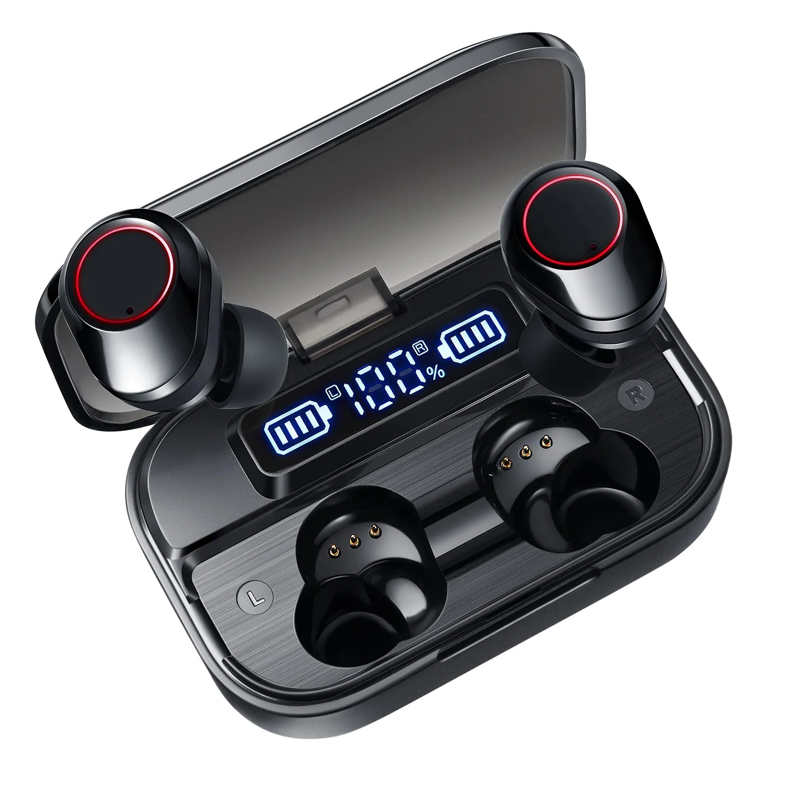 Wireless Earbuds Bluetooth 5.3 with Superior Stereo Sound, IPX8 Waterproof, 8Hrs Playtime