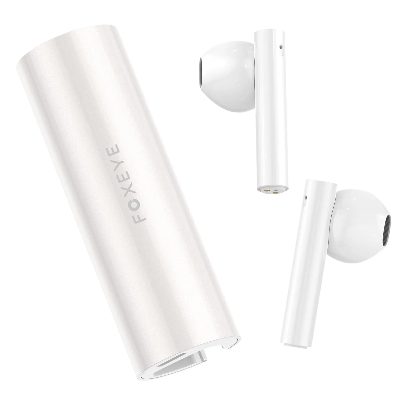 Wireless Earbuds Bluetooth 5.4, Touch Control, Noise Cancelling, Charging Case, White