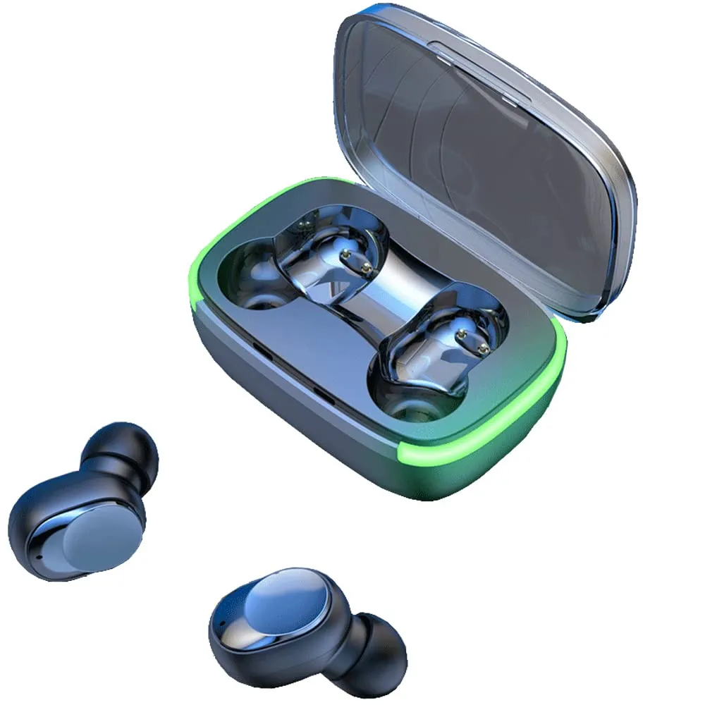 Wireless Earbuds Bluetooth Headphones with Charging Case, IPX4 Waterproof, Black, Noise Reduction